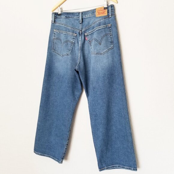 Levi's Ribcage Straight Ankle Jeans 30 x 27 High Waist Elevated Taste Blue Denim - Picture 5 of 15